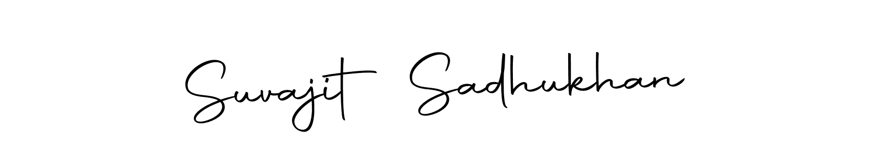 Create a beautiful signature design for name Suvajit Sadhukhan. With this signature (Autography-DOLnW) fonts, you can make a handwritten signature for free. Suvajit Sadhukhan signature style 10 images and pictures png