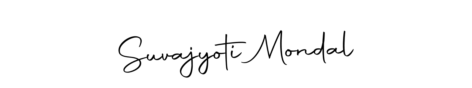 How to make Suvajyoti Mondal name signature. Use Autography-DOLnW style for creating short signs online. This is the latest handwritten sign. Suvajyoti Mondal signature style 10 images and pictures png