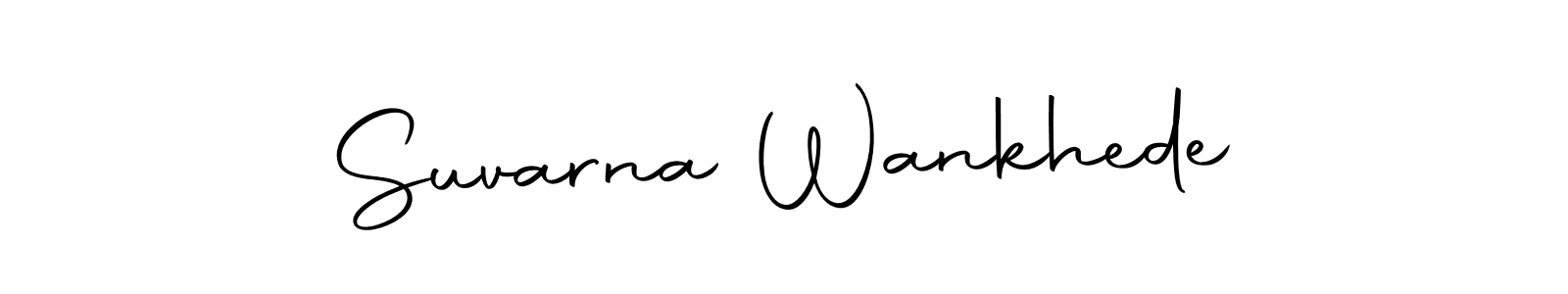 You should practise on your own different ways (Autography-DOLnW) to write your name (Suvarna Wankhede) in signature. don't let someone else do it for you. Suvarna Wankhede signature style 10 images and pictures png