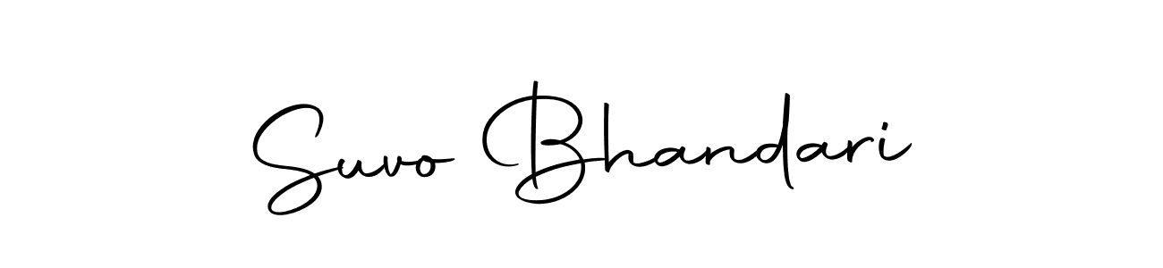 How to make Suvo Bhandari name signature. Use Autography-DOLnW style for creating short signs online. This is the latest handwritten sign. Suvo Bhandari signature style 10 images and pictures png