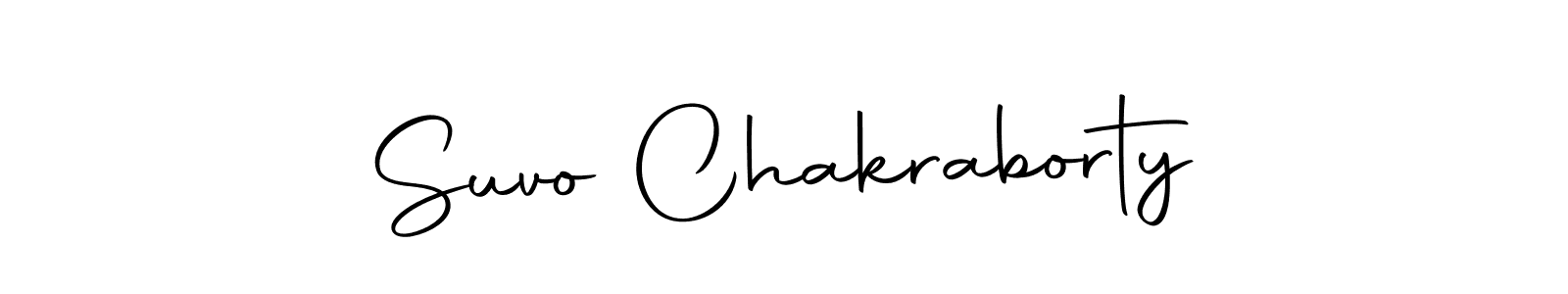 Create a beautiful signature design for name Suvo Chakraborty. With this signature (Autography-DOLnW) fonts, you can make a handwritten signature for free. Suvo Chakraborty signature style 10 images and pictures png