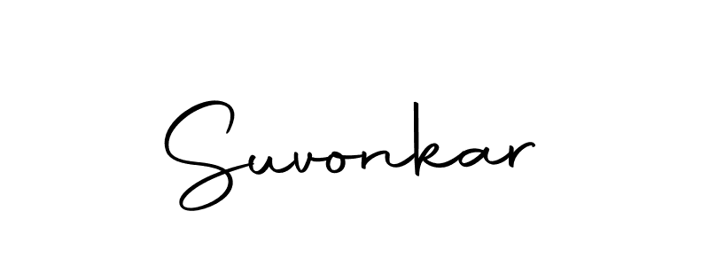 You can use this online signature creator to create a handwritten signature for the name Suvonkar. This is the best online autograph maker. Suvonkar signature style 10 images and pictures png