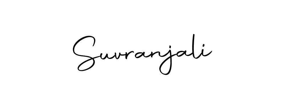 How to make Suvranjali name signature. Use Autography-DOLnW style for creating short signs online. This is the latest handwritten sign. Suvranjali signature style 10 images and pictures png