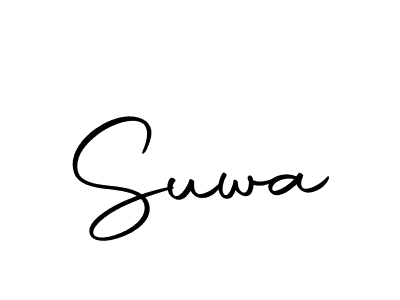 Design your own signature with our free online signature maker. With this signature software, you can create a handwritten (Autography-DOLnW) signature for name Suwa. Suwa signature style 10 images and pictures png