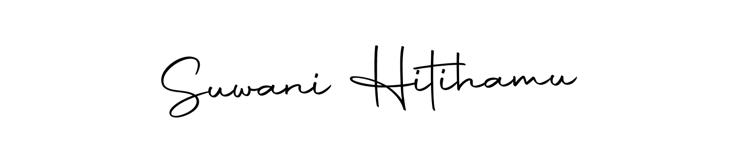Make a beautiful signature design for name Suwani Hitihamu. With this signature (Autography-DOLnW) style, you can create a handwritten signature for free. Suwani Hitihamu signature style 10 images and pictures png