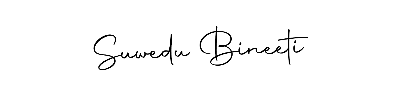 Create a beautiful signature design for name Suwedu Bineeti. With this signature (Autography-DOLnW) fonts, you can make a handwritten signature for free. Suwedu Bineeti signature style 10 images and pictures png