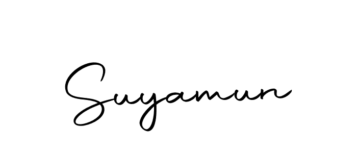 Create a beautiful signature design for name Suyamun. With this signature (Autography-DOLnW) fonts, you can make a handwritten signature for free. Suyamun signature style 10 images and pictures png