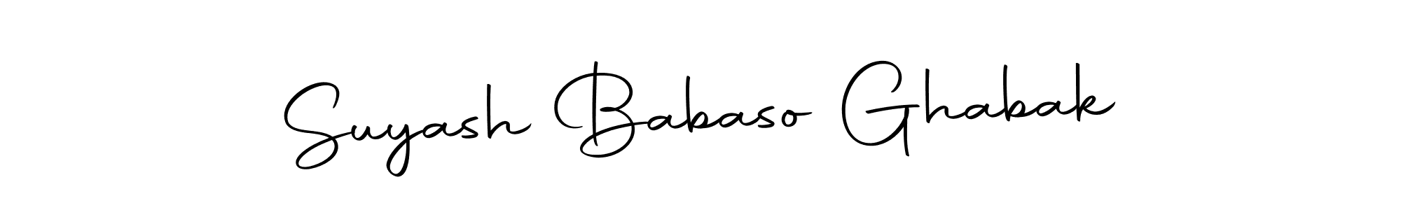 if you are searching for the best signature style for your name Suyash Babaso Ghabak. so please give up your signature search. here we have designed multiple signature styles  using Autography-DOLnW. Suyash Babaso Ghabak signature style 10 images and pictures png