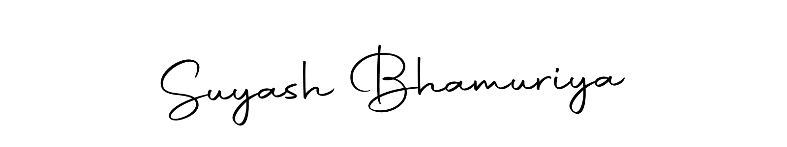 Design your own signature with our free online signature maker. With this signature software, you can create a handwritten (Autography-DOLnW) signature for name Suyash Bhamuriya. Suyash Bhamuriya signature style 10 images and pictures png