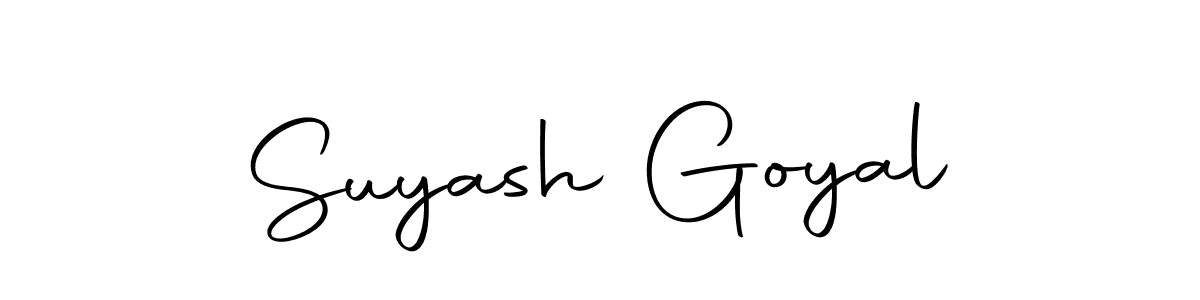 Make a beautiful signature design for name Suyash Goyal. With this signature (Autography-DOLnW) style, you can create a handwritten signature for free. Suyash Goyal signature style 10 images and pictures png