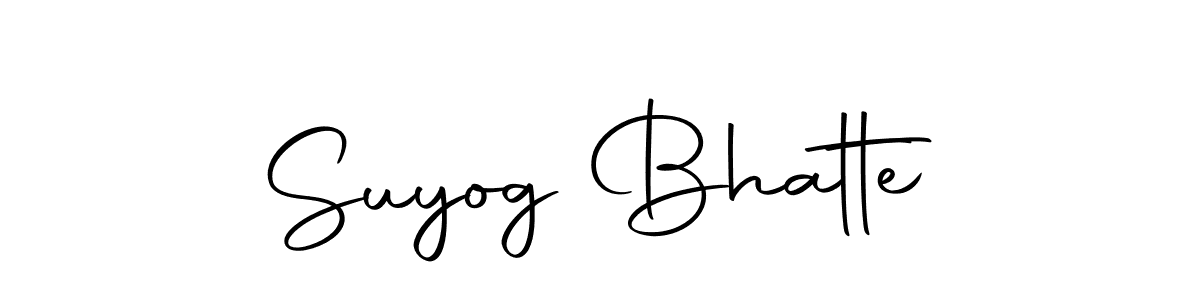 Design your own signature with our free online signature maker. With this signature software, you can create a handwritten (Autography-DOLnW) signature for name Suyog Bhatte. Suyog Bhatte signature style 10 images and pictures png