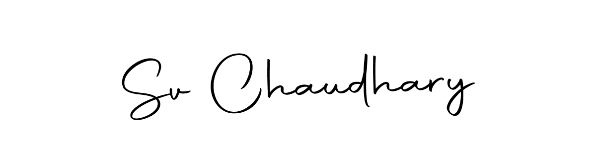 Make a beautiful signature design for name Sv Chaudhary. With this signature (Autography-DOLnW) style, you can create a handwritten signature for free. Sv Chaudhary signature style 10 images and pictures png