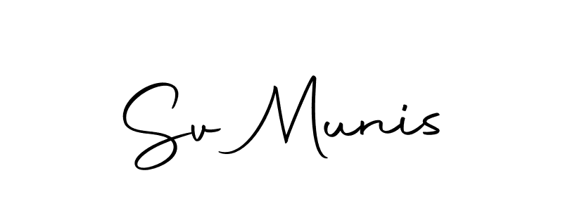 You should practise on your own different ways (Autography-DOLnW) to write your name (Sv Munis) in signature. don't let someone else do it for you. Sv Munis signature style 10 images and pictures png