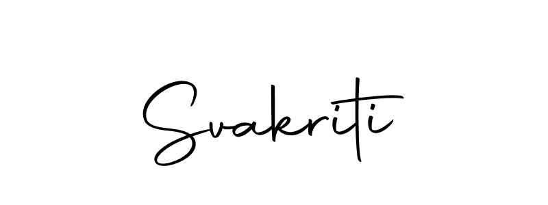 Make a beautiful signature design for name Svakriti. With this signature (Autography-DOLnW) style, you can create a handwritten signature for free. Svakriti signature style 10 images and pictures png