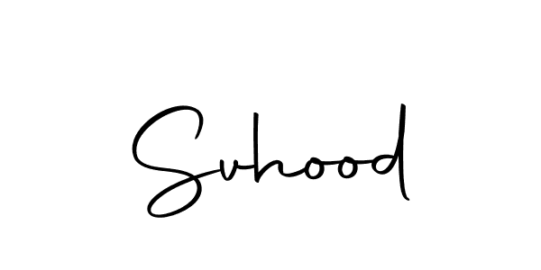 Design your own signature with our free online signature maker. With this signature software, you can create a handwritten (Autography-DOLnW) signature for name Svhood. Svhood signature style 10 images and pictures png