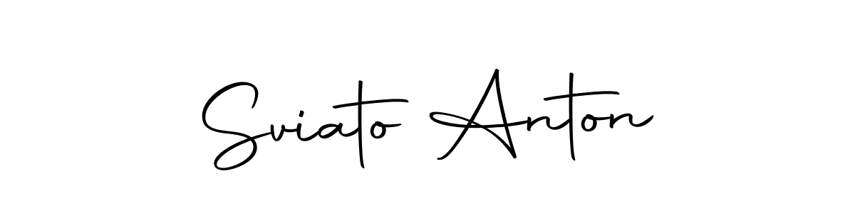 Make a beautiful signature design for name Sviato Anton. Use this online signature maker to create a handwritten signature for free. Sviato Anton signature style 10 images and pictures png