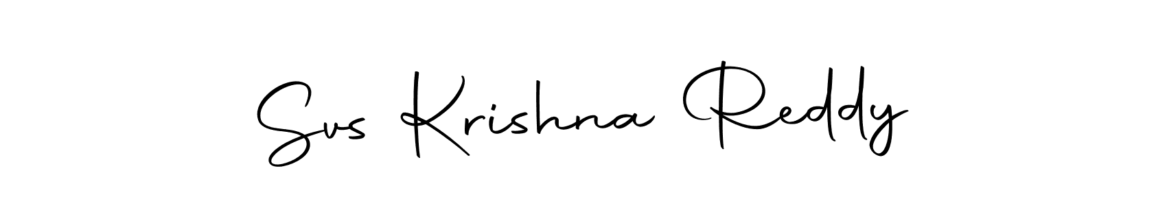 Design your own signature with our free online signature maker. With this signature software, you can create a handwritten (Autography-DOLnW) signature for name Svs Krishna Reddy. Svs Krishna Reddy signature style 10 images and pictures png