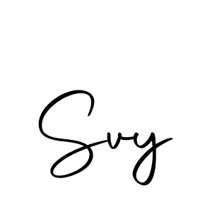 Make a beautiful signature design for name Svy. With this signature (Autography-DOLnW) style, you can create a handwritten signature for free. Svy signature style 10 images and pictures png