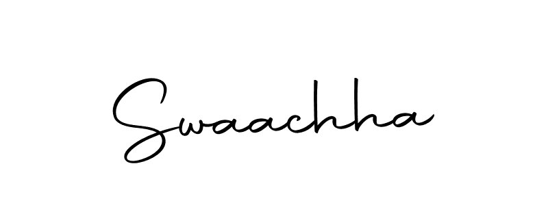 Swaachha stylish signature style. Best Handwritten Sign (Autography-DOLnW) for my name. Handwritten Signature Collection Ideas for my name Swaachha. Swaachha signature style 10 images and pictures png