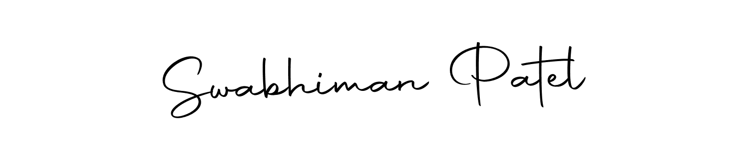 Create a beautiful signature design for name Swabhiman Patel. With this signature (Autography-DOLnW) fonts, you can make a handwritten signature for free. Swabhiman Patel signature style 10 images and pictures png