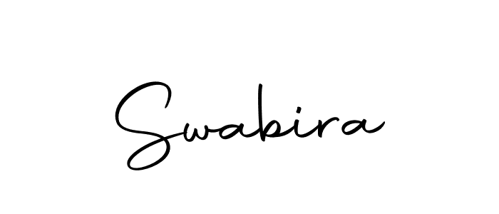 You should practise on your own different ways (Autography-DOLnW) to write your name (Swabira) in signature. don't let someone else do it for you. Swabira signature style 10 images and pictures png