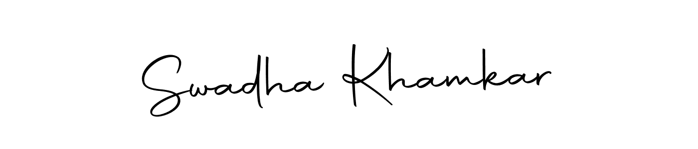 Autography-DOLnW is a professional signature style that is perfect for those who want to add a touch of class to their signature. It is also a great choice for those who want to make their signature more unique. Get Swadha Khamkar name to fancy signature for free. Swadha Khamkar signature style 10 images and pictures png