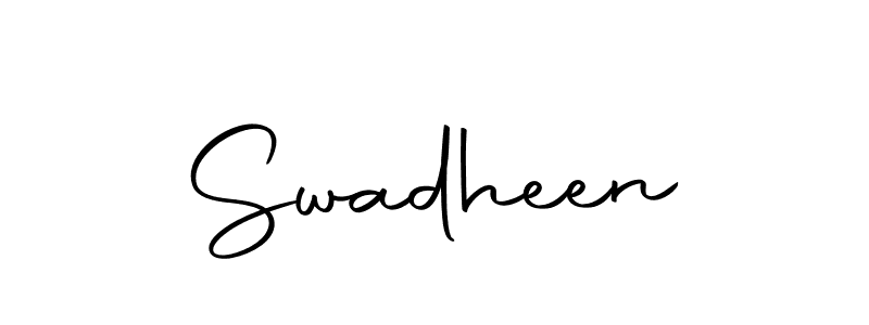Swadheen stylish signature style. Best Handwritten Sign (Autography-DOLnW) for my name. Handwritten Signature Collection Ideas for my name Swadheen. Swadheen signature style 10 images and pictures png