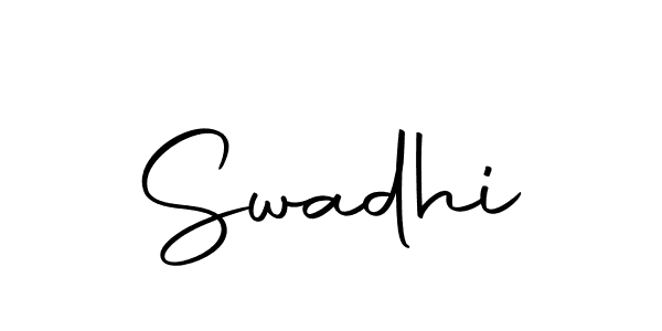 Use a signature maker to create a handwritten signature online. With this signature software, you can design (Autography-DOLnW) your own signature for name Swadhi. Swadhi signature style 10 images and pictures png