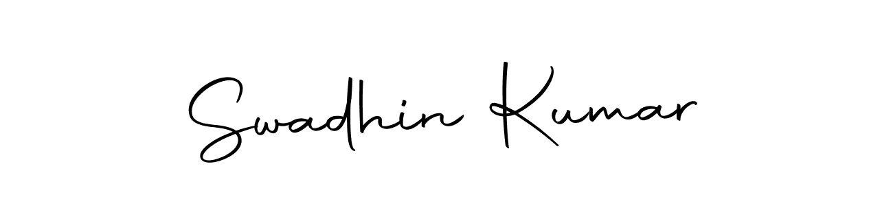 You can use this online signature creator to create a handwritten signature for the name Swadhin Kumar. This is the best online autograph maker. Swadhin Kumar signature style 10 images and pictures png