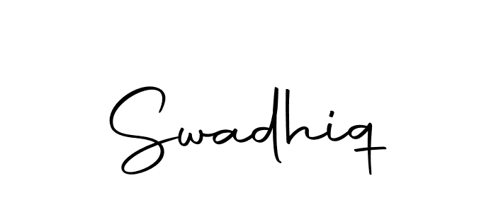 Design your own signature with our free online signature maker. With this signature software, you can create a handwritten (Autography-DOLnW) signature for name Swadhiq. Swadhiq signature style 10 images and pictures png