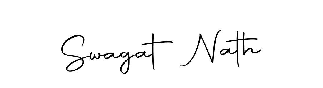 The best way (Autography-DOLnW) to make a short signature is to pick only two or three words in your name. The name Swagat Nath include a total of six letters. For converting this name. Swagat Nath signature style 10 images and pictures png