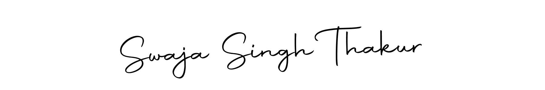 How to make Swaja Singh Thakur name signature. Use Autography-DOLnW style for creating short signs online. This is the latest handwritten sign. Swaja Singh Thakur signature style 10 images and pictures png