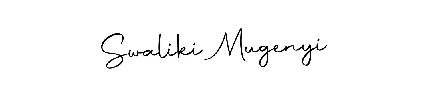 How to make Swaliki Mugenyi name signature. Use Autography-DOLnW style for creating short signs online. This is the latest handwritten sign. Swaliki Mugenyi signature style 10 images and pictures png