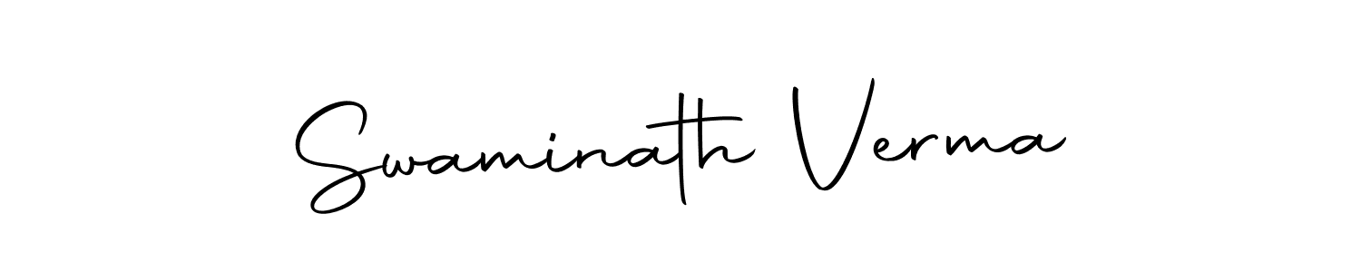 The best way (Autography-DOLnW) to make a short signature is to pick only two or three words in your name. The name Swaminath Verma include a total of six letters. For converting this name. Swaminath Verma signature style 10 images and pictures png