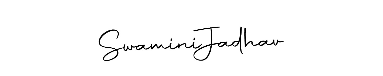 How to make Swamini  Jadhav name signature. Use Autography-DOLnW style for creating short signs online. This is the latest handwritten sign. Swamini  Jadhav signature style 10 images and pictures png