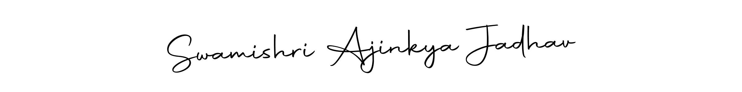 if you are searching for the best signature style for your name Swamishri Ajinkya Jadhav. so please give up your signature search. here we have designed multiple signature styles  using Autography-DOLnW. Swamishri Ajinkya Jadhav signature style 10 images and pictures png
