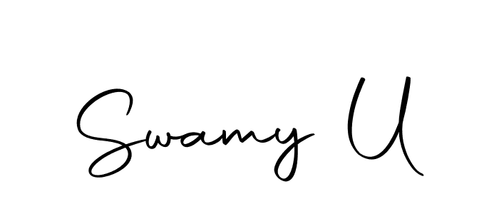 How to make Swamy U signature? Autography-DOLnW is a professional autograph style. Create handwritten signature for Swamy U name. Swamy U signature style 10 images and pictures png