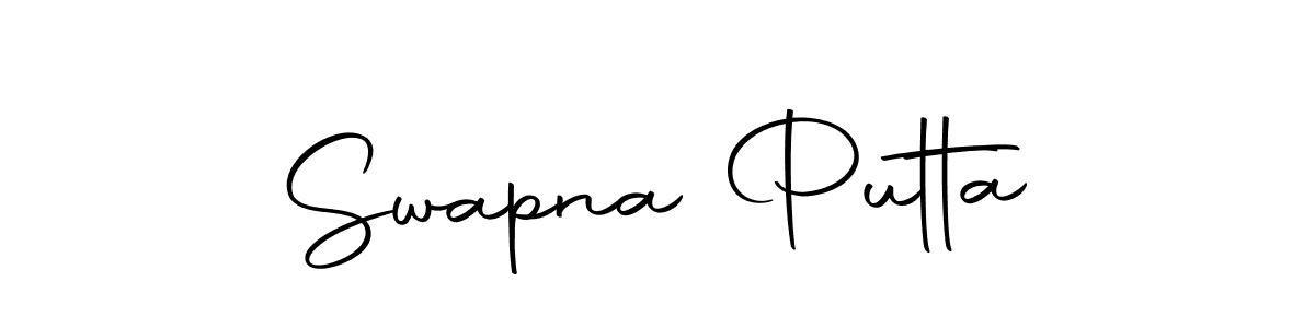 Create a beautiful signature design for name Swapna Putta. With this signature (Autography-DOLnW) fonts, you can make a handwritten signature for free. Swapna Putta signature style 10 images and pictures png