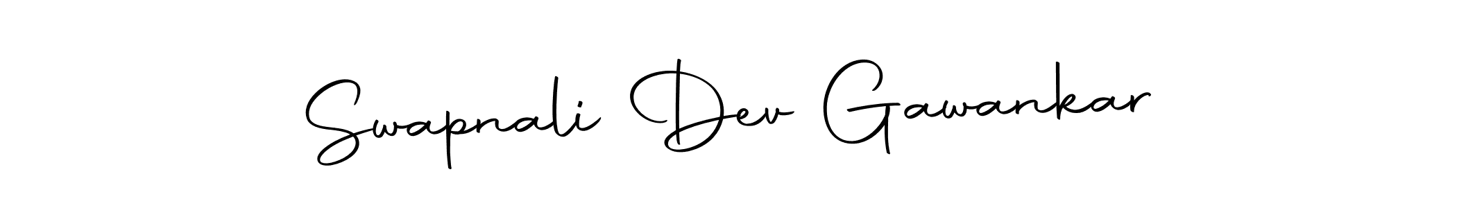 How to make Swapnali Dev Gawankar name signature. Use Autography-DOLnW style for creating short signs online. This is the latest handwritten sign. Swapnali Dev Gawankar signature style 10 images and pictures png