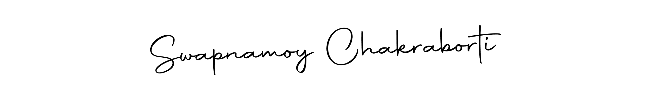 How to make Swapnamoy Chakraborti name signature. Use Autography-DOLnW style for creating short signs online. This is the latest handwritten sign. Swapnamoy Chakraborti signature style 10 images and pictures png