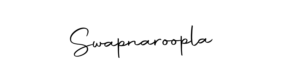 Create a beautiful signature design for name Swapnaroopla. With this signature (Autography-DOLnW) fonts, you can make a handwritten signature for free. Swapnaroopla signature style 10 images and pictures png
