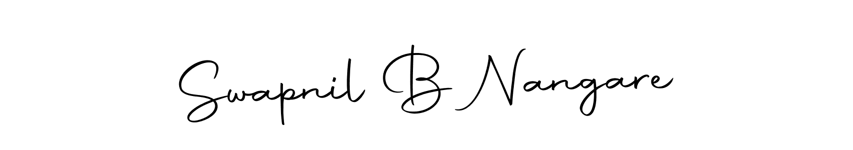 How to make Swapnil B Nangare name signature. Use Autography-DOLnW style for creating short signs online. This is the latest handwritten sign. Swapnil B Nangare signature style 10 images and pictures png