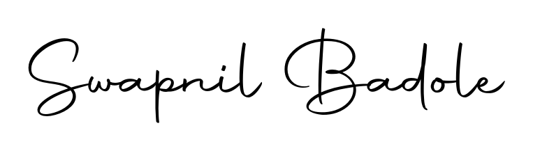 Upgrade your professional image with Swapnil Badole signature created with Autography-DOLnW font. Fast, free, and watermark-free download. Swapnil Badole signature style 10 images and pictures png