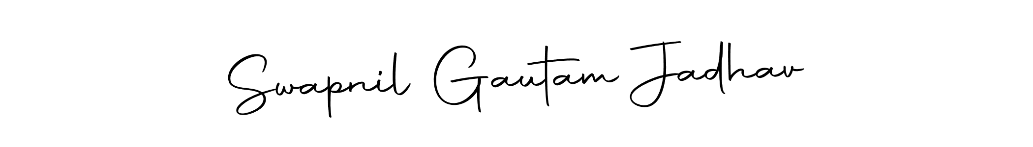 How to make Swapnil Gautam Jadhav name signature. Use Autography-DOLnW style for creating short signs online. This is the latest handwritten sign. Swapnil Gautam Jadhav signature style 10 images and pictures png