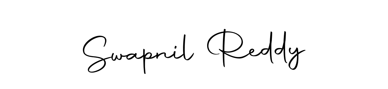 How to make Swapnil Reddy name signature. Use Autography-DOLnW style for creating short signs online. This is the latest handwritten sign. Swapnil Reddy signature style 10 images and pictures png