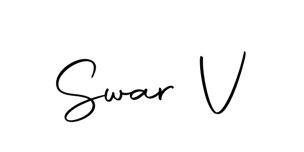 if you are searching for the best signature style for your name Swar V. so please give up your signature search. here we have designed multiple signature styles  using Autography-DOLnW. Swar V signature style 10 images and pictures png
