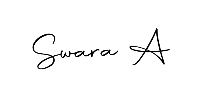 Make a beautiful signature design for name Swara A. With this signature (Autography-DOLnW) style, you can create a handwritten signature for free. Swara A signature style 10 images and pictures png