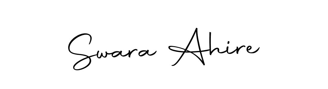 You should practise on your own different ways (Autography-DOLnW) to write your name (Swara Ahire) in signature. don't let someone else do it for you. Swara Ahire signature style 10 images and pictures png