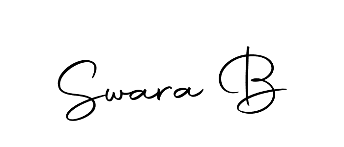 Design your own signature with our free online signature maker. With this signature software, you can create a handwritten (Autography-DOLnW) signature for name Swara B. Swara B signature style 10 images and pictures png