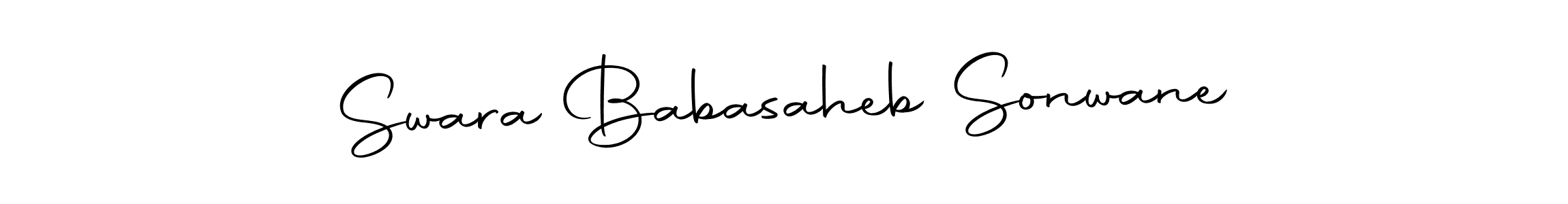 Create a beautiful signature design for name Swara Babasaheb Sonwane. With this signature (Autography-DOLnW) fonts, you can make a handwritten signature for free. Swara Babasaheb Sonwane signature style 10 images and pictures png